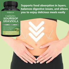 Soursop Supplement – Digestive Relief, Respiratory Health Support – 120 Capsules