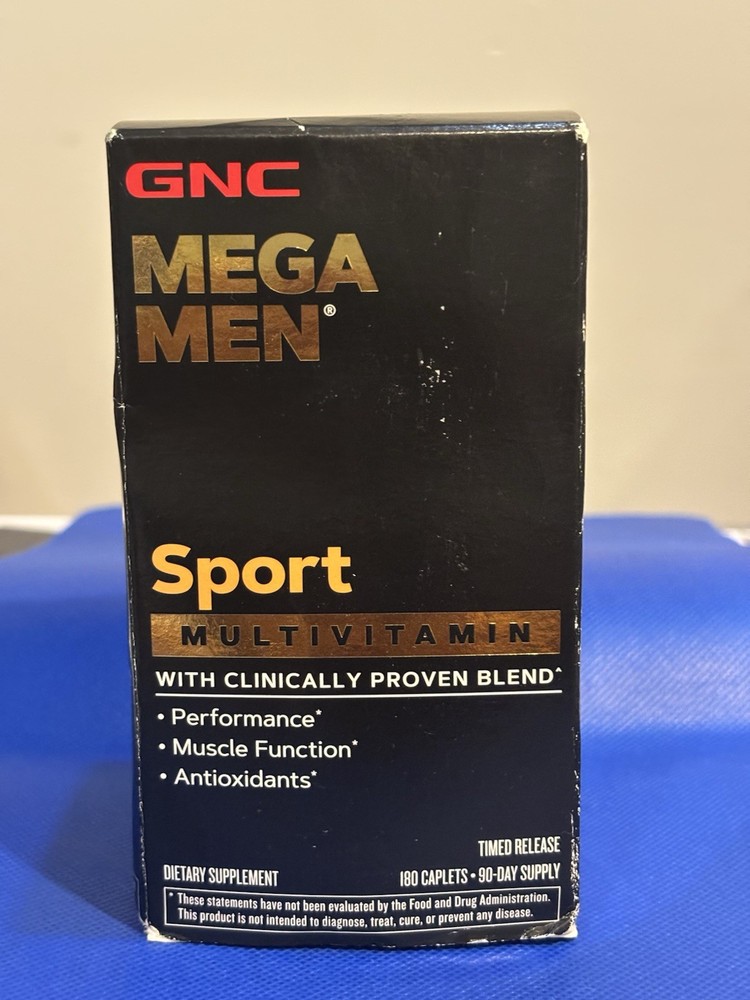 GNC Mega Men Sport Multivitamin Timed Release – 180 Caplets – NEW Exp. 10/26…