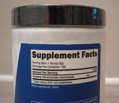 Nutricost Performance Creatine Monohydrate Unflavored Powder 17.9oz EXP. 01/27