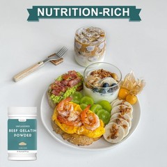 Premium Beef Gelatin Powder Unflavored, Natural Thickener, Rich in Collagen 6oz
