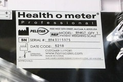 Health o meter Digital Bathroom Scale 400 lb Capacity Large Display White NEW