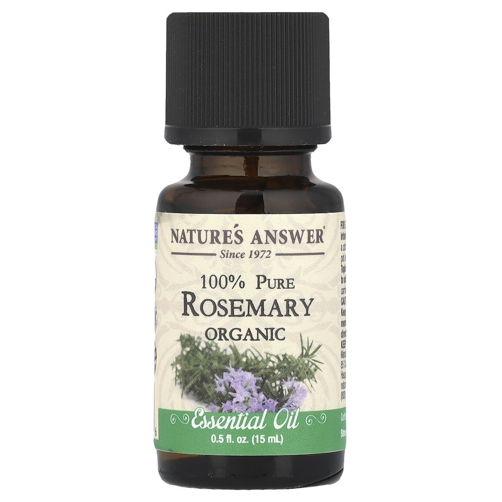 100% Pure Organic Essential Oil, Rosemary, 0.5 fl oz (15 ml)