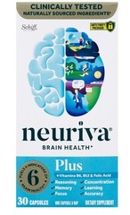 Lot Of 2 – Schiff Neuriva Brain Health Plus 30 Capsules Exp. 2026 + New Sealed