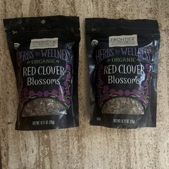 2- Frontier Organic Red Clover Blossoms, 0.71 oz Herbs for Wellness x2 06/2027
