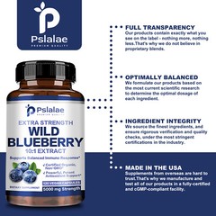 Wild Blueberry Strength 10:1 Extract Capsules – Antioxidant,Vision Health