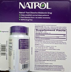 Natrol MELATONIN 5 mg 250 Fast Dissolve Tablets Sleep Aid Exp 06/26