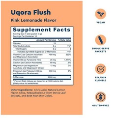 Uqora Flush Urinary Tract Drink Mix – 2 Boxes – 10 Packs ea – Exp 3/2027+