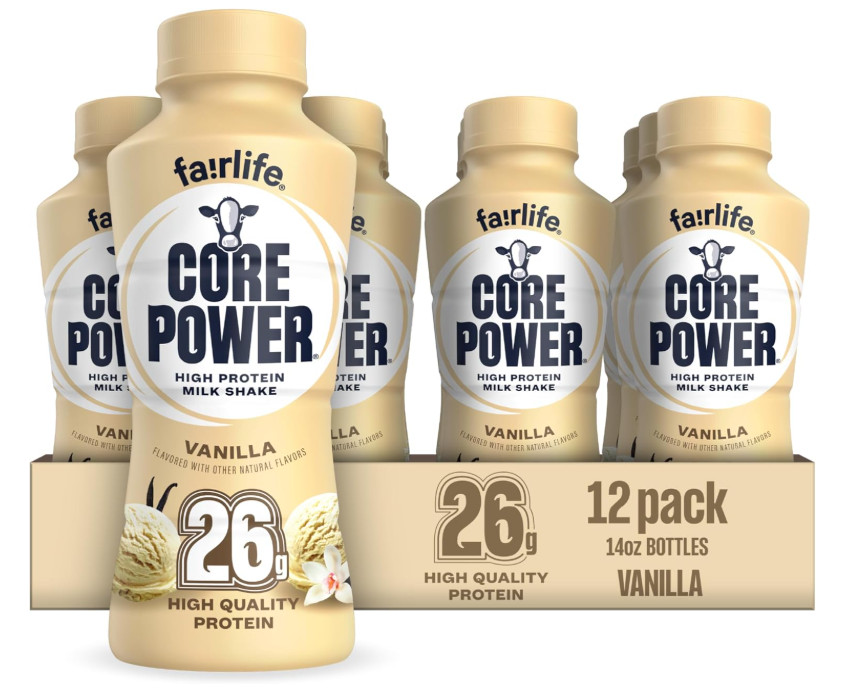 Core Power Protein Shake, Vanilla, 14 oz, 12-Pack, 26g Protein