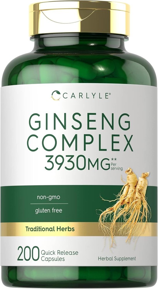 Ginseng Complex Capsules 200 Count Non-Gmo and Gluten Free Extract Traditional H