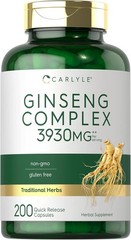 Ginseng Complex Capsules 200 Count Non-Gmo and Gluten Free Extract Traditional H