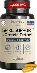 VINATURA Spike Support Enzyme Complex Curcumin Bromelain Nattokinase 90 Caps