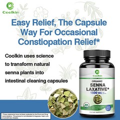 Organic Senna Laxative 1500mg – Cleanse&Detox,Digestive Support,For Constipation
