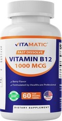 1000 mcg Fast Dissolve Vitamin B12 – , Gluten Free, No Preservatives