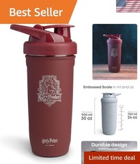 Smart Shake Reforce Stainless Steel Harry Potter Gryffindor Shaker Bottle 900…