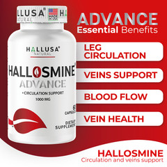 Hallosmine Advance Diosmin 120ct + Free Hallosmine cream | Veins supplements