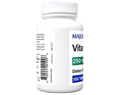 3 Pack – MAJOR Vitamin C 250 mg Ascorbic Acid Tablets, 100 Count