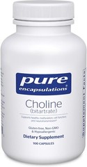 Pure Encapsulations Choline Bitartrate – Brain & Liver Support – 100 Caps