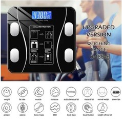Smart Body Fat Scale LED Display High Precision Sensors BMI Analyzer 400lb