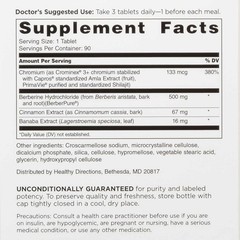 GlucoGold with Berberine Cinnamon Chromium Banaba Leaf Extract 90 Tablets