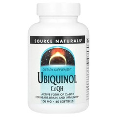 2 X Source Naturals, Ubiquinol CoQH, 100 mg, 60 Softgels