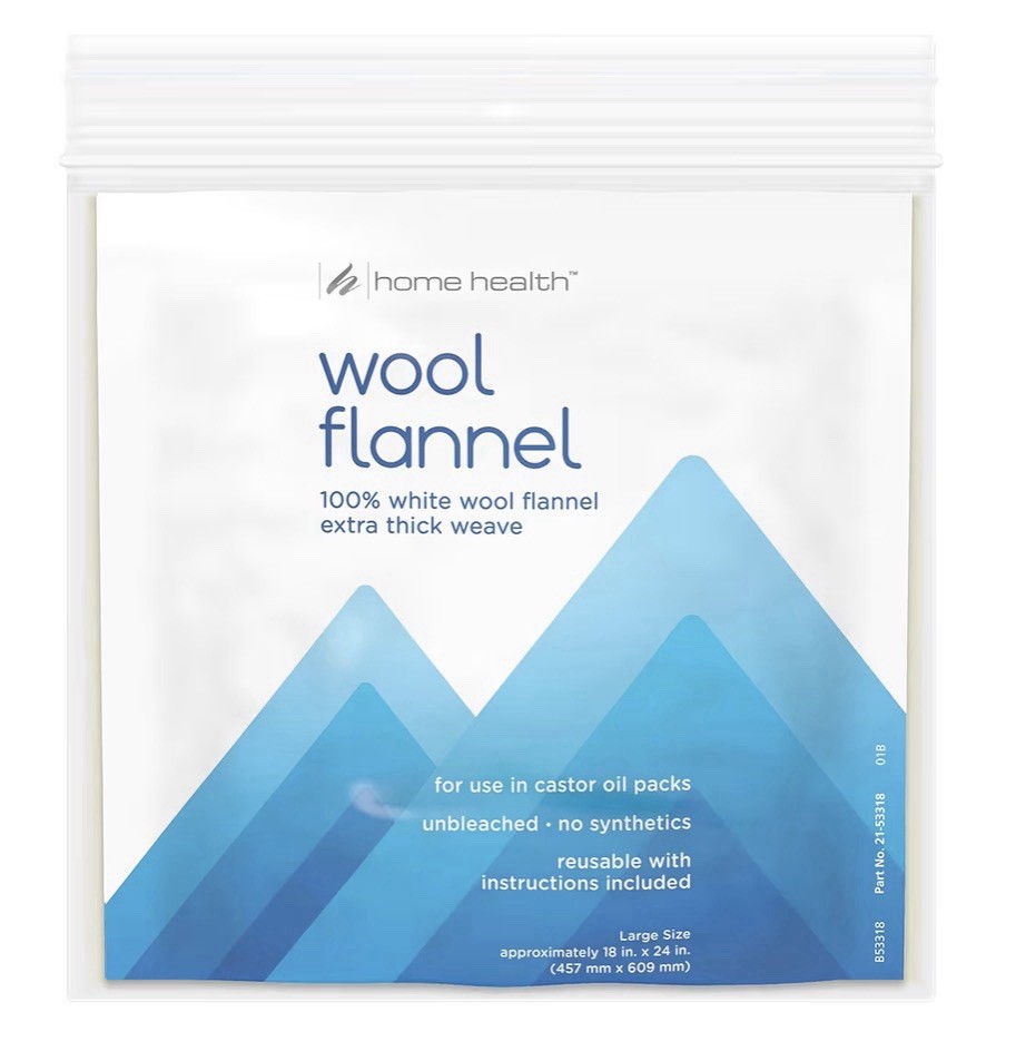 Home Health Wool Flannel Extra Thick Weave Unbleached Reusable 12in x 18in