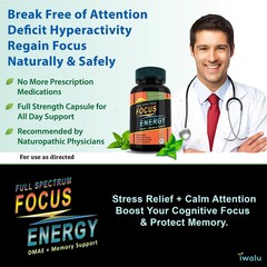 Energy Focus Memory Support | Best Supplement Capsule Pill Men Women FREE SHIP