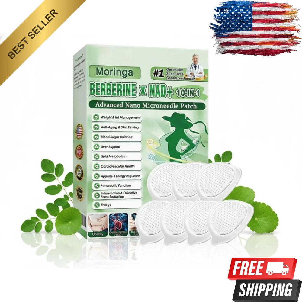 Moringa Berberine 10-in-1 Advanced Nano Microneedle Patch (7pcs/box)