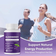Advanced Elvera Elderberry Gut Support – Complex Organic Black Elderberry Soft C