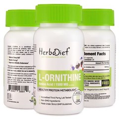 L-Ornithine Capsules Protein Metabolism Boosts Energy Sleep Aid Cardio Health