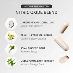 Snap Supplements Nitric Oxide Supplement w/L-Arginine to Supports Energy