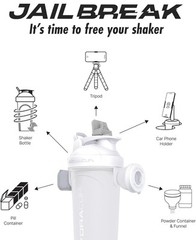 Hydra Cup JailBreak 28 oz Shaker Bottle for Protein Shakes Shaker- Phone Holder