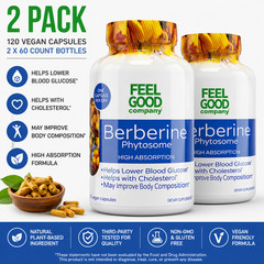 2-Pack FEELGOOD Berberine Phytosome, 120 Vegan Capsules