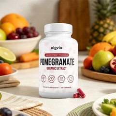 Alevia Pomegranate Capsules 60ct Organic Extract Antioxidant 1-5 pack