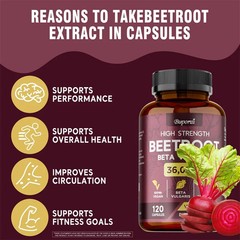 Beetroot 240pcs – Antioxidants, Boost Energy & Endurance, Heart Health