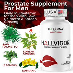 HALLPROST ULTRA 120 Caps + Free HALLVIGOR 60 Caps | Prostate Health Complex