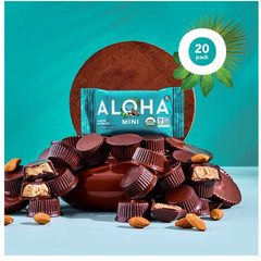 ALOHA Organic Plant Based Protein Mini Bars Almond Butter Cup 20 Pack