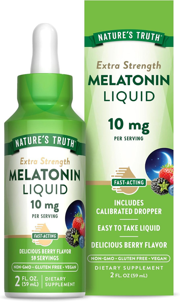 Nature’S Truth Melatonin Liquid | 10 Mg | 2 Fl Oz Maximum Strength for Adults |