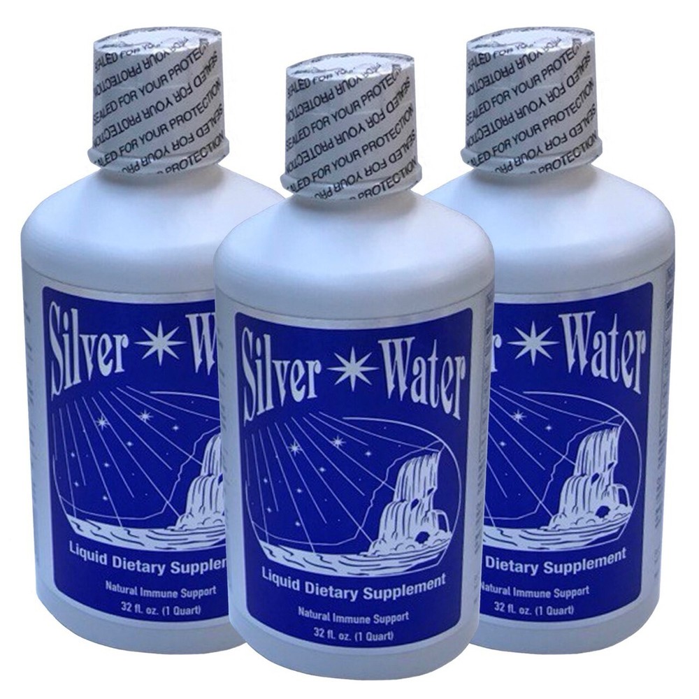 Silver Water Colloidal Silver, 3 pack, 3 ppm, 96 fl oz.