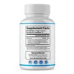 Decent Nature Magnesium Complex, 1000mg, 7 Elemental Magnesium, 90 Capsules++