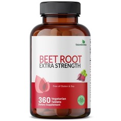 Extra Strength Beet Root Supplement, Non-GMO, 360 Veggie Tablets for Energy & He