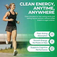 UPLIFE Focus & Energy Mints – 30 Count – Fast-Acting 40 mg Caffeine Gum with 80