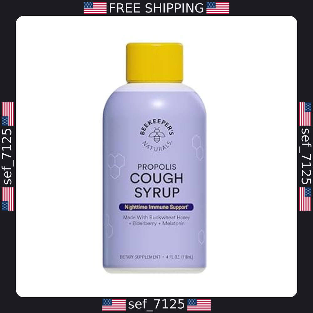BEEKEEPER’S NATURALS B.Better Nighttime Cough Syrup – Elderberry & Honey 4oz