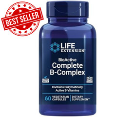 Life Extension Bioactive Complete B-Complex, Energy & Metabolism Support, 60 Ct