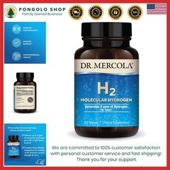 H2 Molecular Non Servings Supplement, 30 Dietary (30 Tablets), Hydrogen GMO, Glu