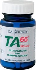 T.A. Sciences Telomerase Activation Supplement – 100 Units TA 65 MD, 30 Capsul