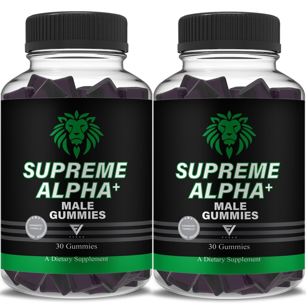 (2 Pack) Supreme Alpha Male Gummies, SupremeAlpha Supplement (60 Gummies)