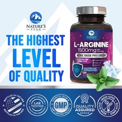 L-Arginine Complex – Extra Strength Nitric Oxide 120 Count (Pack of 1)