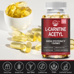 Acetyl L-Carnitine 1500mg, 240 Capsules, Brain Health, Energy Support Fat Burner