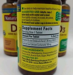 3 Nature Made Vitamin D3 1000 IU 100 Tablets Each Immune Health EXP 4/2028 Lot