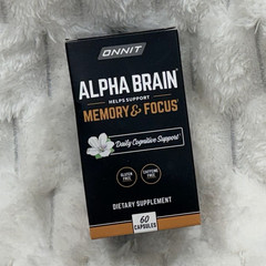 Onnit Alpha Brain Memory Support & Focus Supplement 60 Capsules Gluten-Free